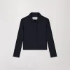 Veste courte coupe structurée marine