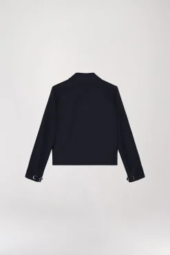 Veste courte coupe structurée marine