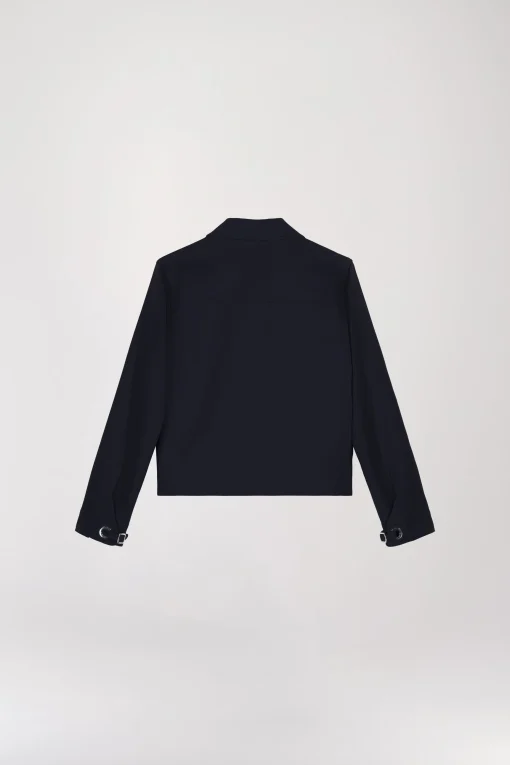 Veste courte coupe structurée marine
