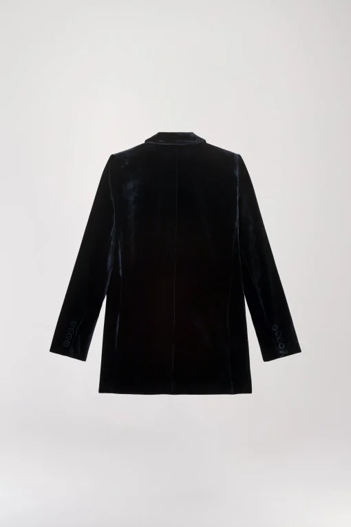 veste de tailleur en velours marine
