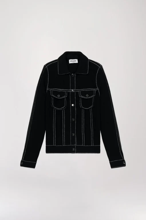 Veste Effet Jean en Cachemire