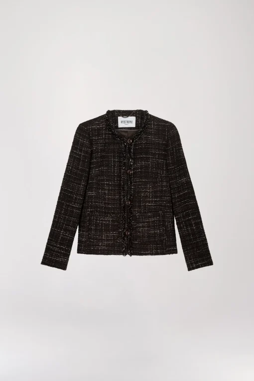 Veste en tweed ebene
