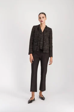 Veste en tweed ebene
