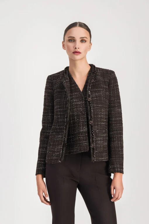 Veste en tweed ebene