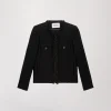 Veste en tweed noir
