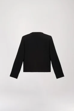 Veste en tweed noir