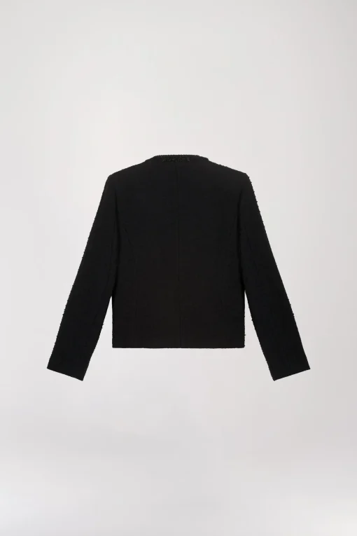 Veste en tweed noir