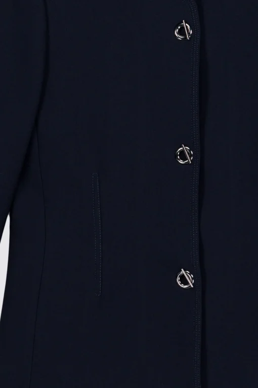 Veste marine avec boutons oeillet