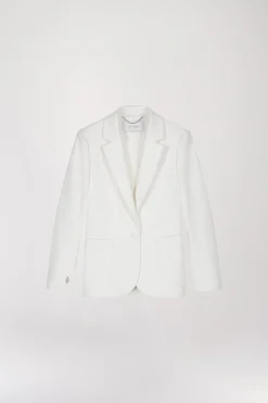 Veste tailleur cintrée blanche