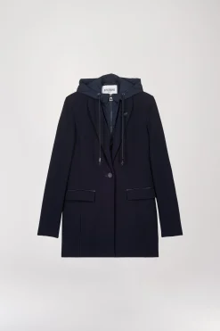 Veste trompe-l'œil marine