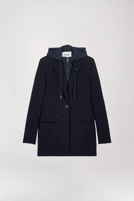 Veste trompe-l'œil marine