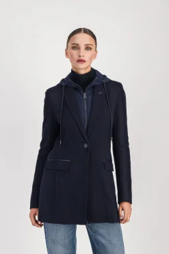 Veste trompe-l'œil marine