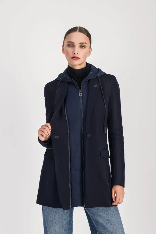 Veste trompe-l'œil marine